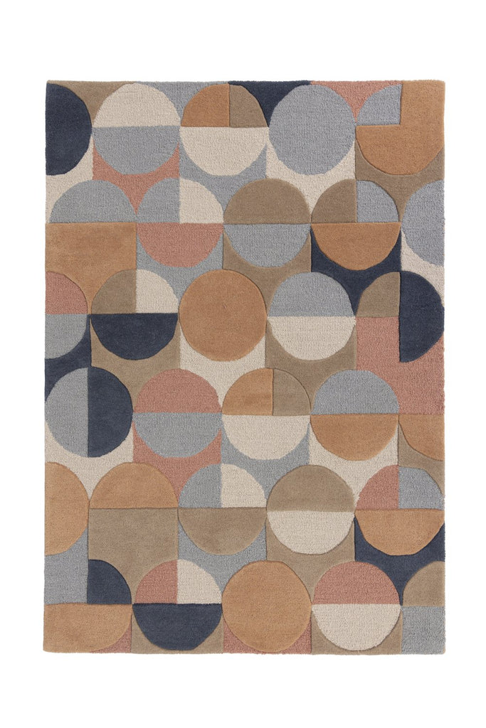 Jasper Blue/Coral Multi Area Rug