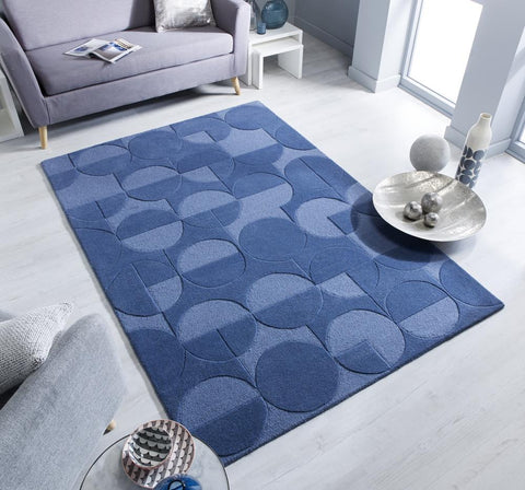 Dominick Denim Blue Area Rug