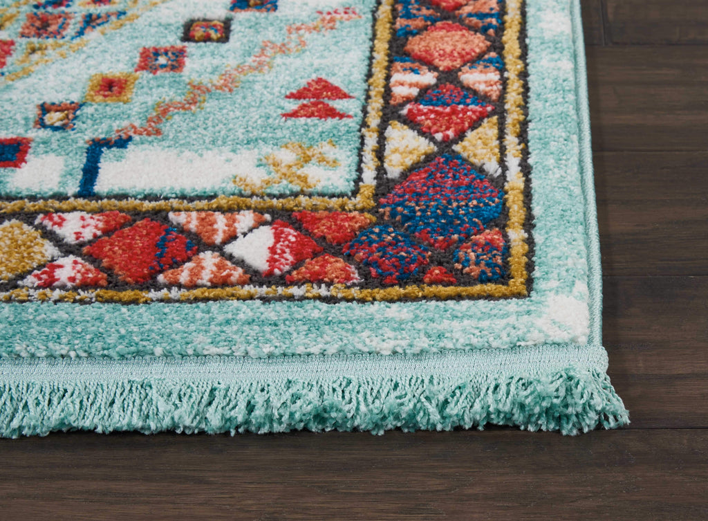 Navajo Aqua Area Rug RUGSANDROOMS 