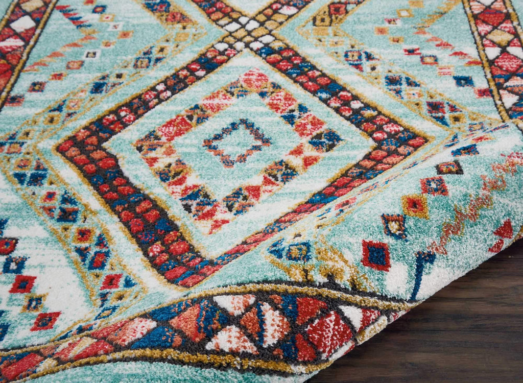 Navajo Aqua Area Rug RUGSANDROOMS 