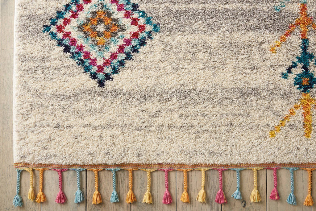 Mena Cream/Grey Area Rug RUGSANDROOMS 