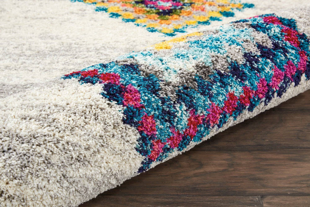 Mena Cream/Grey Area Rug RUGSANDROOMS 
