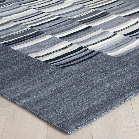 Image of Nava Stripe Grey Area Rug RUGSANDROOMS 