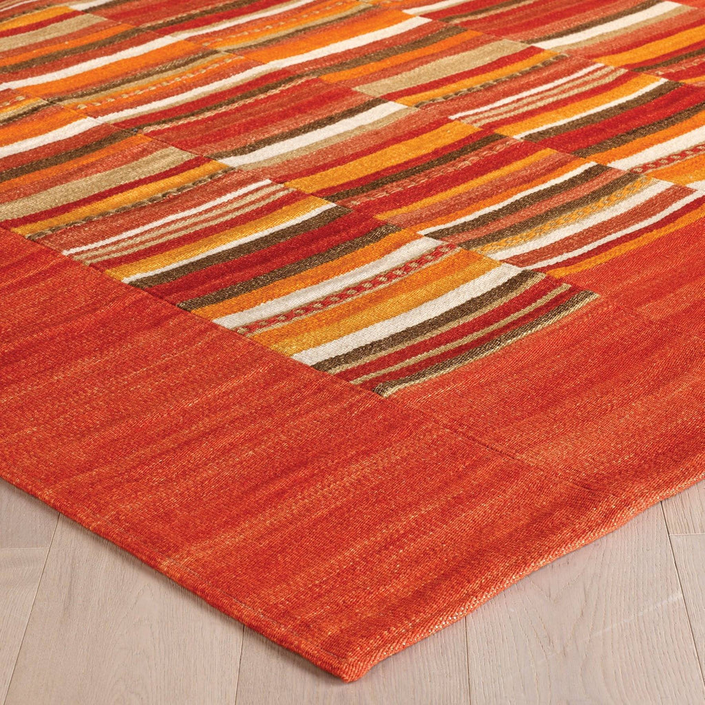 Nava Red Stripe Area Rug RUGSANDROOMS 