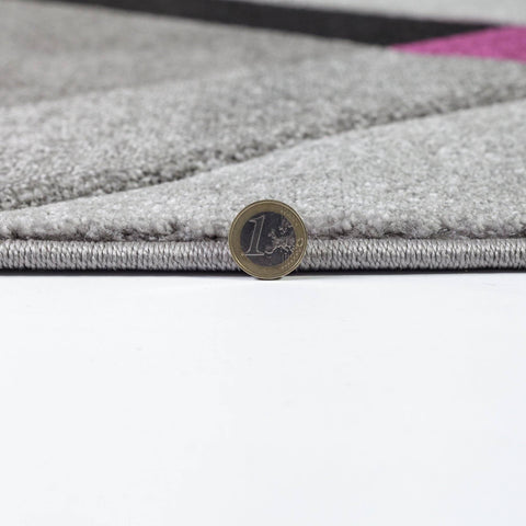 Image of Nimi Grey/Purple Area Rug RUGSANDROOMS 