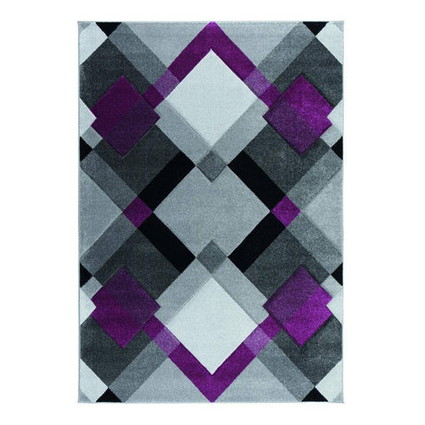 Nimi Grey/Purple Area Rug RUGSANDROOMS 