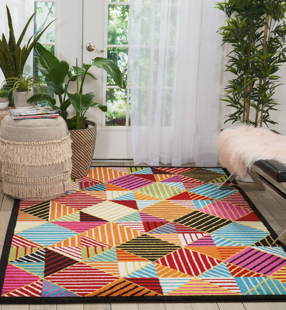 Oakdale Black/Multi Area Rug RUGSANDROOMS 