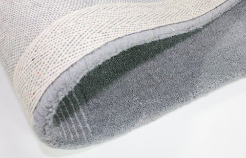 Wool Squares Light Grey Area Rug RUGSANDROOMS 