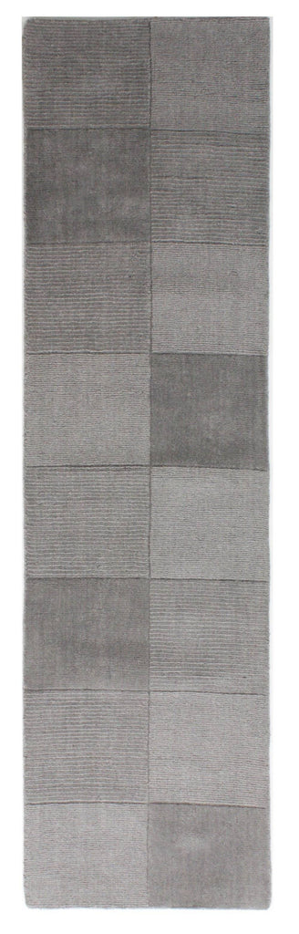 Wool Squares Light Grey Area Rug RUGSANDROOMS 