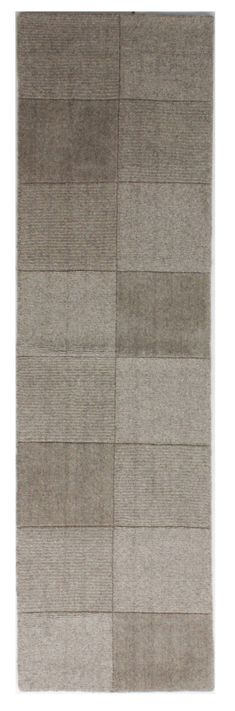 Wool Squares Beige Area Rug RUGSANDROOMS 