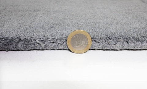 Image of Wool Squares Light Grey Area Rug RUGSANDROOMS 
