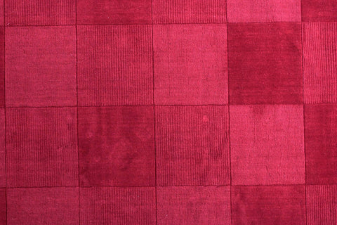 Wool Squares Red Area Rug RUGSANDROOMS 