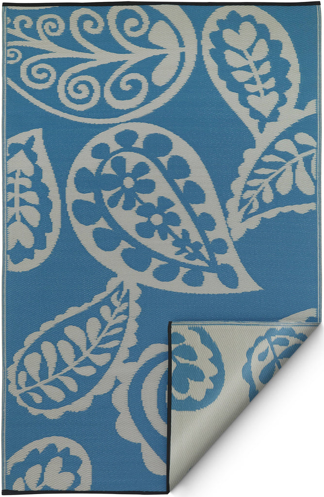 River Blue & White Indoor-Outdoor Area Rug RUGSANDROOMS 