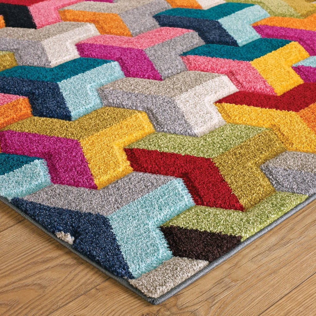 Mason Multi-coloured Area Rug RUGSANDROOMS 