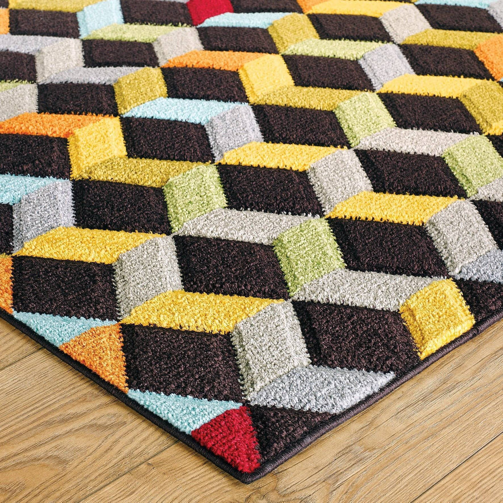 Malta Multi-coloured Area Rug RUGSANDROOMS 