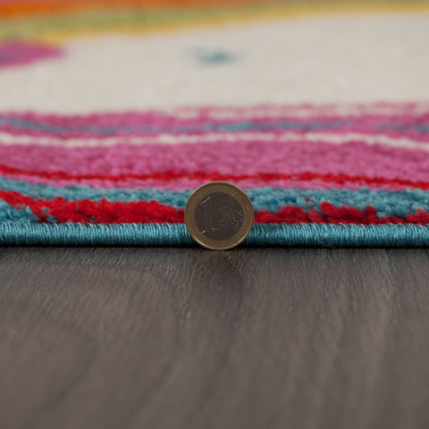 Image of Kid's Unicorn Castle Area Rug RUGSANDROOMS 