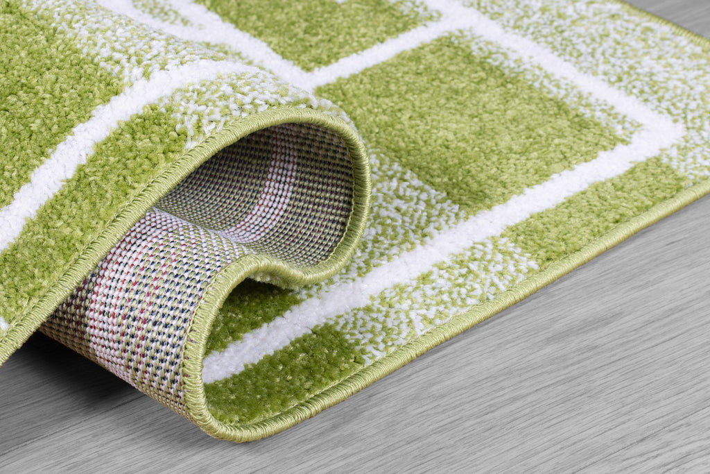 Kid's Football Pitch Green Area Rug RUGSANDROOMS 