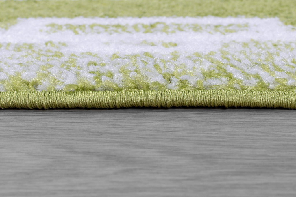 Kid's Football Pitch Green Area Rug RUGSANDROOMS 