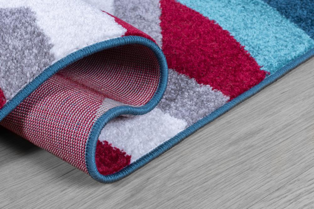 Kid's Hero Supershield Blue/Red Area Rug RUGSANDROOMS 