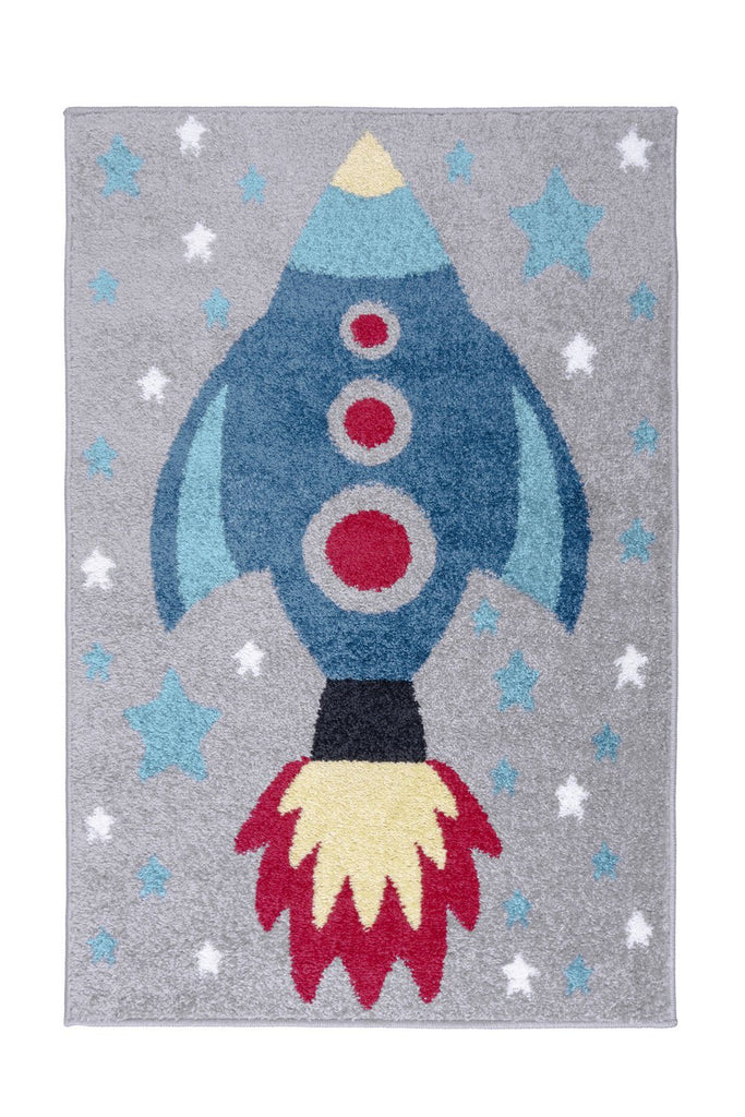 Kid's Rocket Area Rug RUGSANDROOMS 