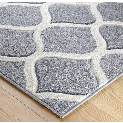 Image of Portland Grey/Cream Area Rug RUGSANDROOMS 