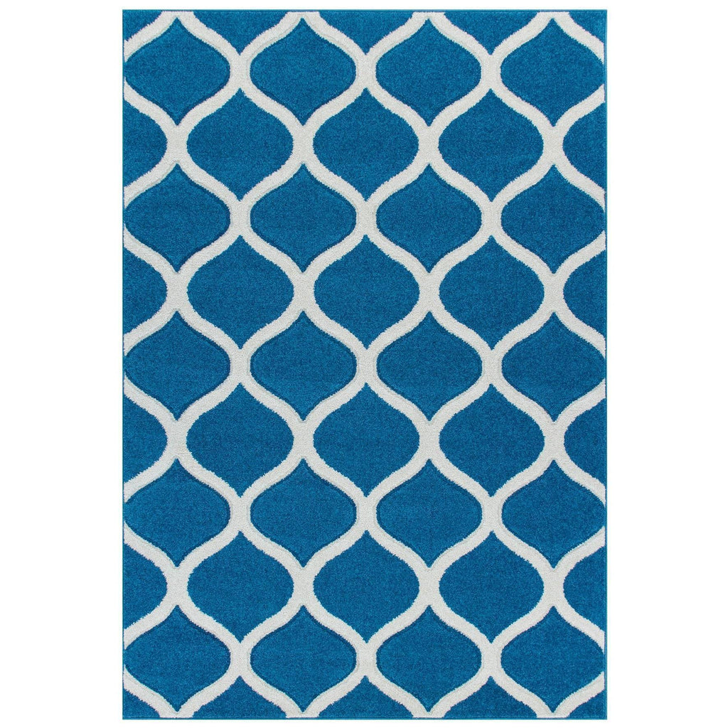 Portland Blue/Cream Area Rug RUGSANDROOMS 