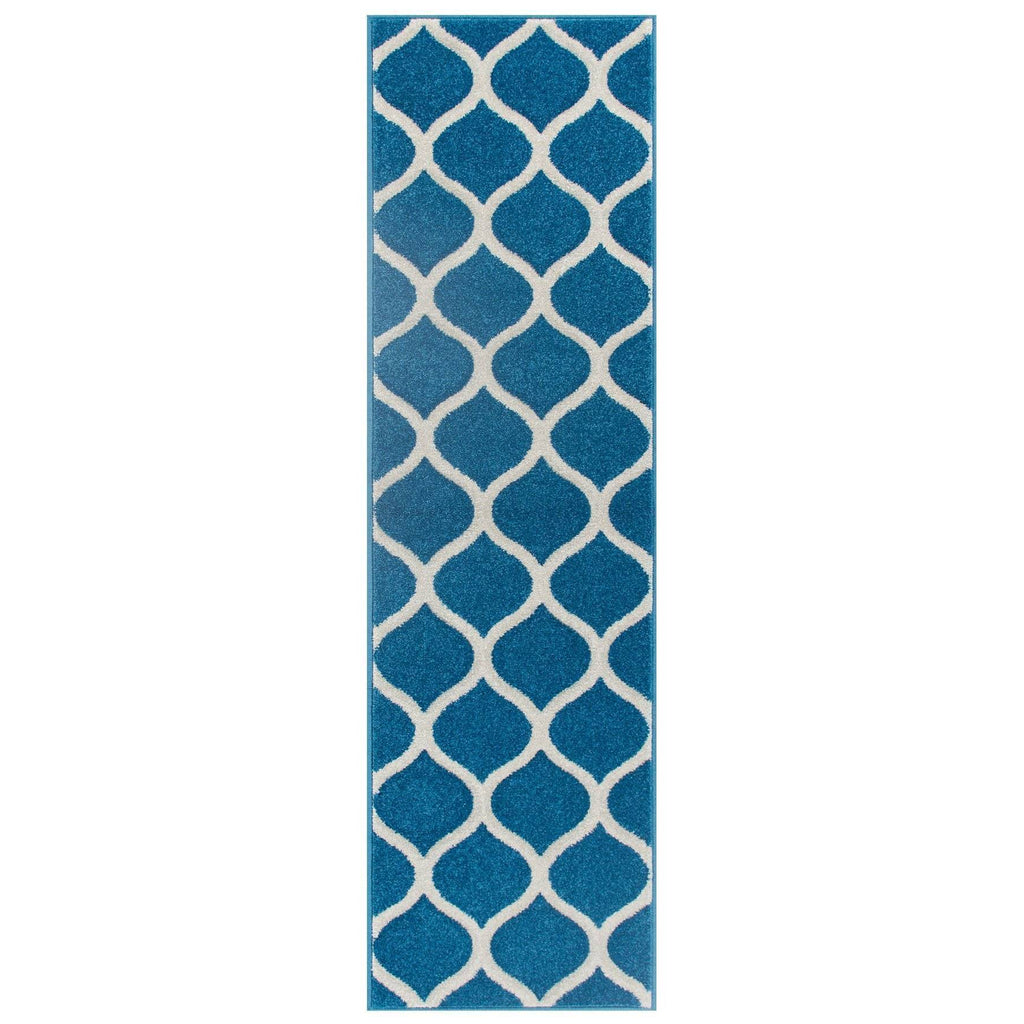 Portland Blue/Cream Area Rug RUGSANDROOMS 