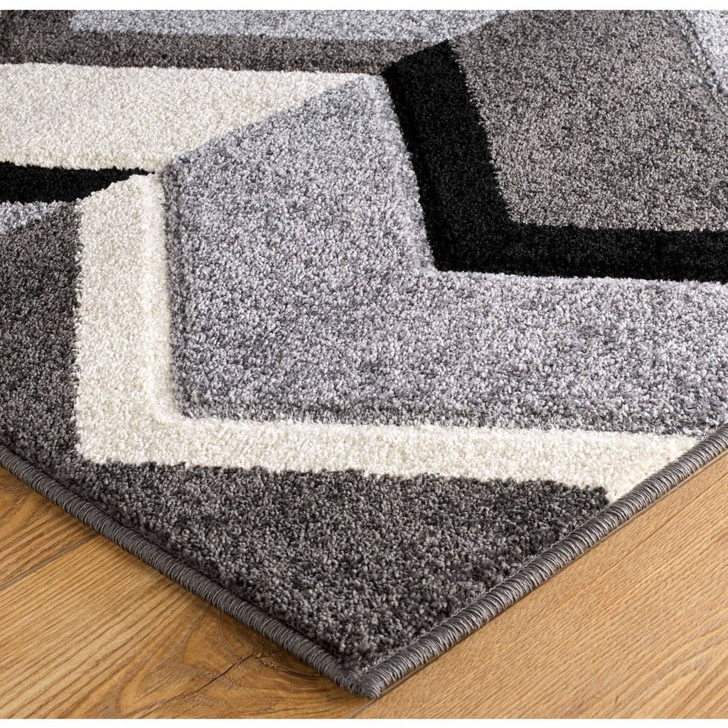 Ethnic Black/Grey Area Rug RUGSANDROOMS 