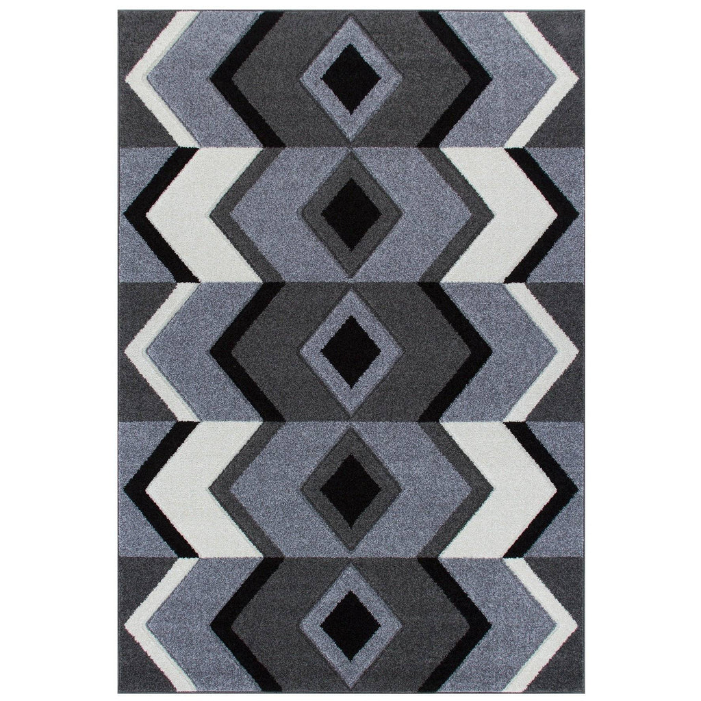 Ethnic Black/Grey Area Rug RUGSANDROOMS 