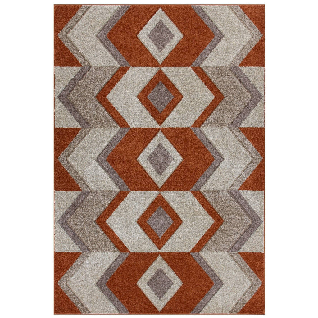 Ethnic Red/Beige Area Rug RUGSANDROOMS 