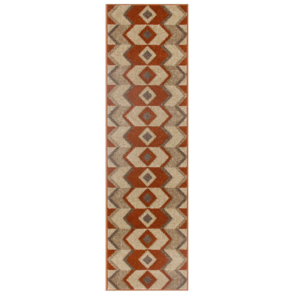 Ethnic Red/Beige Area Rug RUGSANDROOMS 
