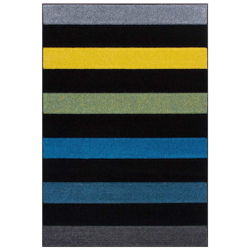 Portland Striped Blue Area Rug RUGSANDROOMS 
