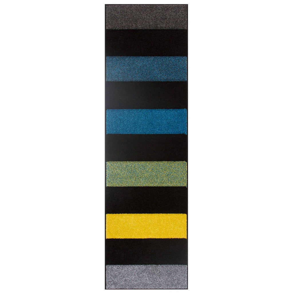 Portland Striped Blue Area Rug RUGSANDROOMS 