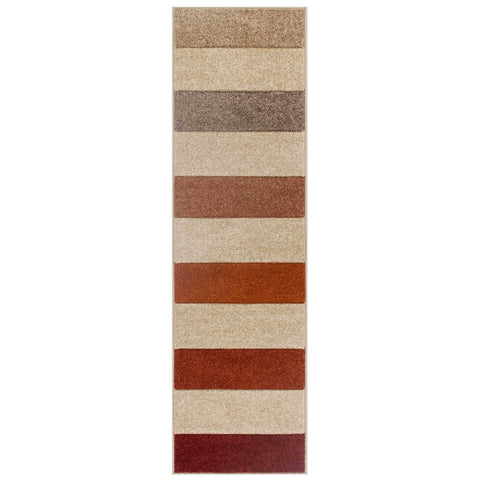Image of Portland Striped Cream/Beige Area Rug RUGSANDROOMS 