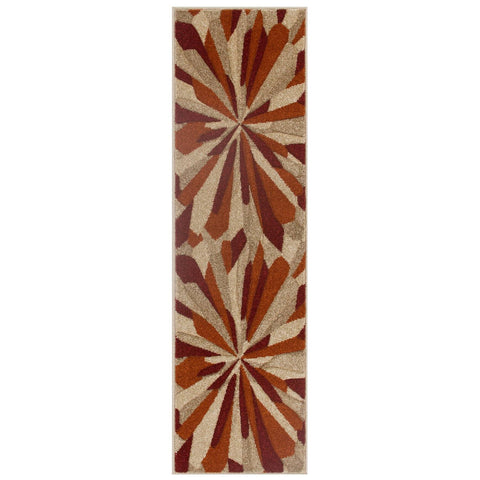 Image of Valentina Red/Beige Area Rug RUGSANDROOMS 