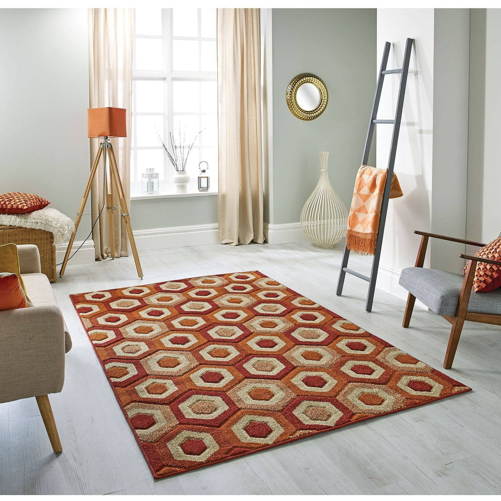 Port Terracotta Area Rug RUGSANDROOMS 