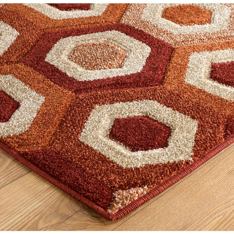 Image of Port Terracotta Area Rug RUGSANDROOMS 