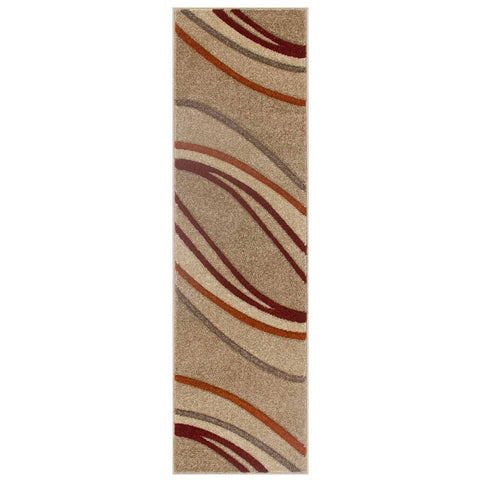Image of Port Beige/Orange Area Rug RUGSANDROOMS 