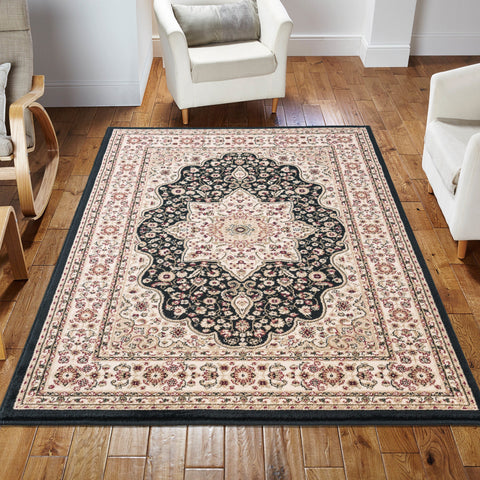 Josie Black Area Rug RUGSANDROOMS 