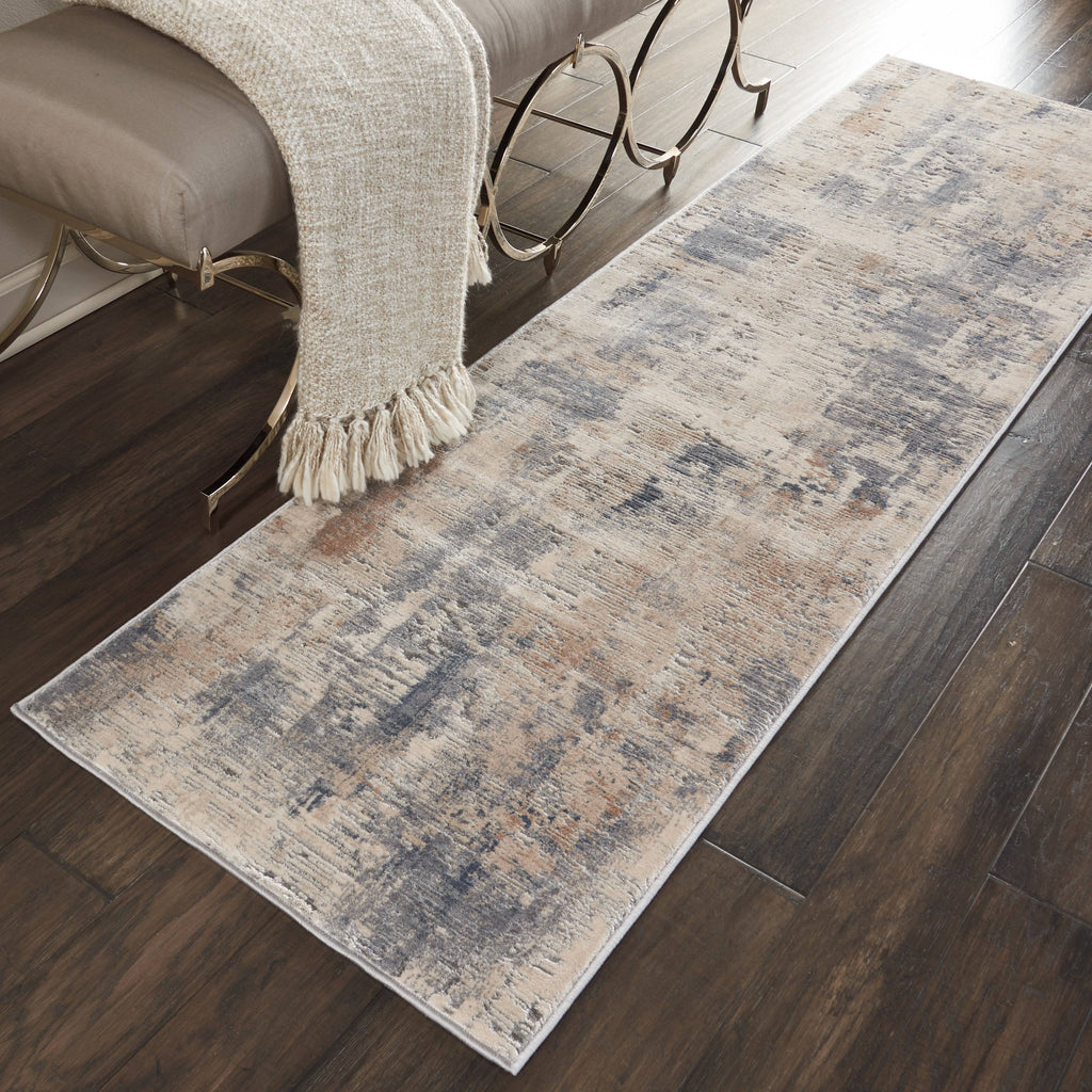 Leo Beige/Grey Area Rug RUGSANDROOMS 