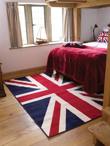 Image of Yuri Red/White Area Rug RUGSANDROOMS 