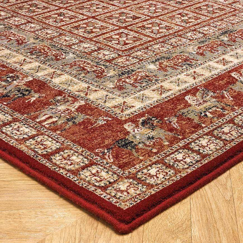 Image of Traditional Royal Red Area Rug RUGSANDROOMS 