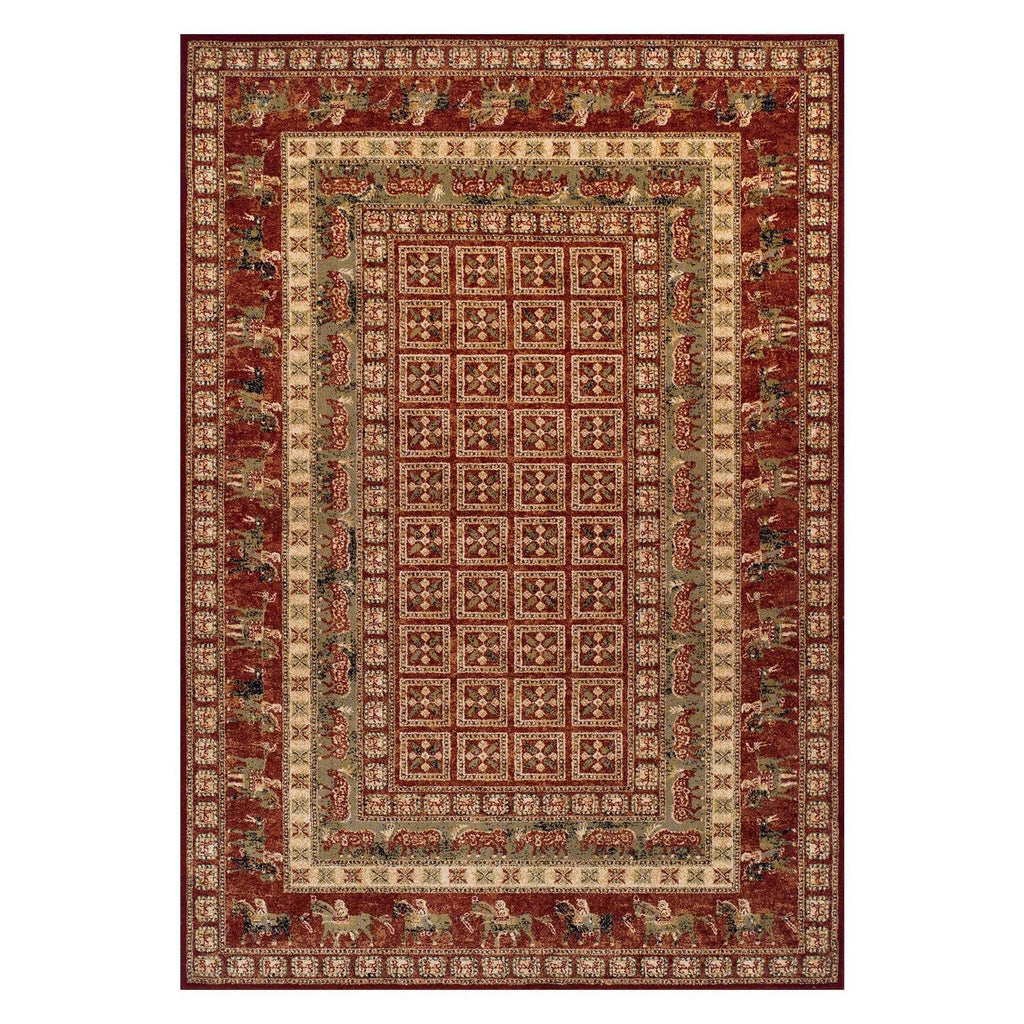 Traditional Royal Red Area Rug RUGSANDROOMS 