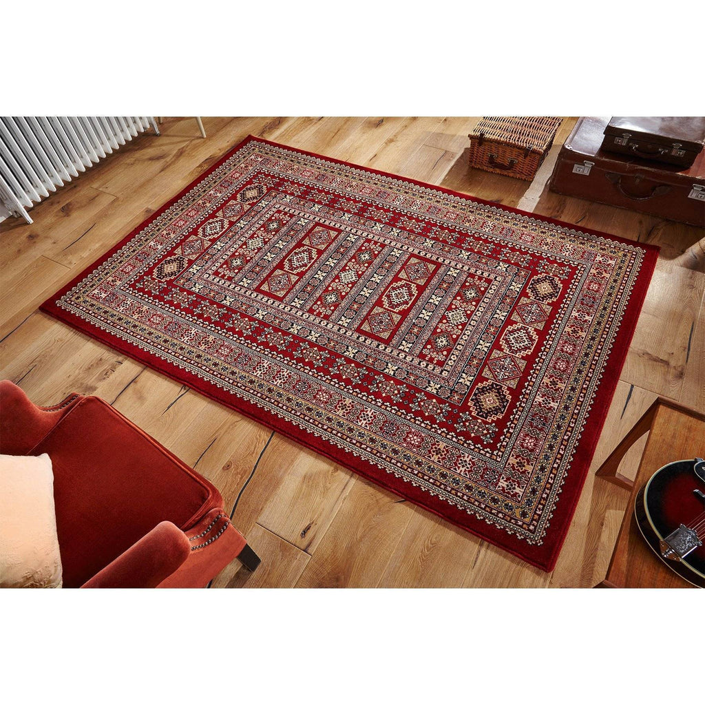 Classic Royal Red Area Rug RUGSANDROOMS 