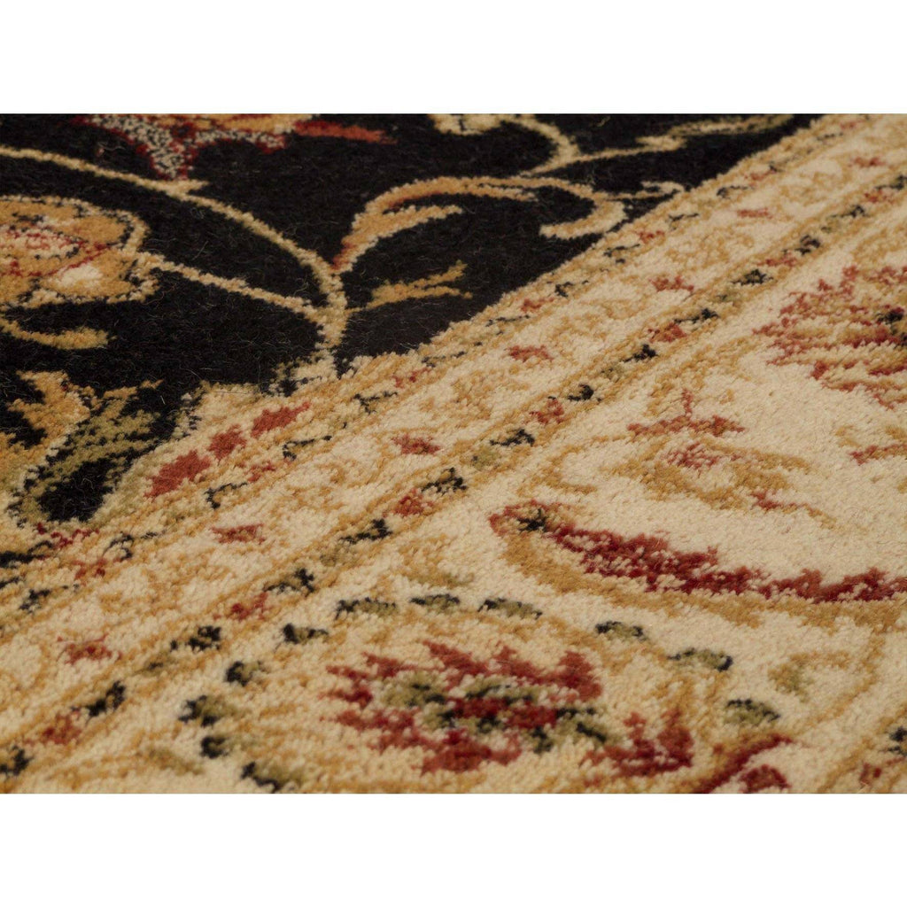 Traditional Black Area Rug RUGSANDROOMS 
