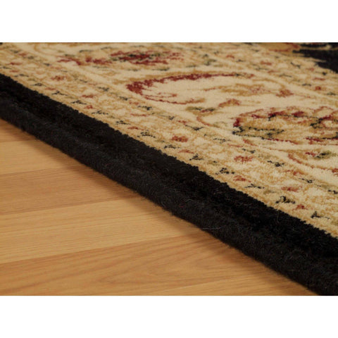 Image of Traditional Black Area Rug RUGSANDROOMS 