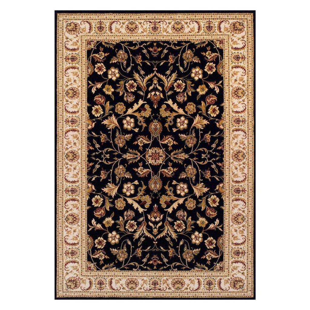 Traditional Black Area Rug RUGSANDROOMS 