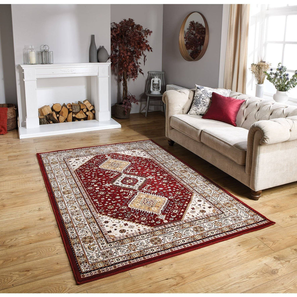 Oriental Red Area Rug RUGSANDROOMS 