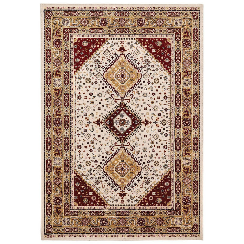 Traditional Cream Area Rug RUGSANDROOMS 