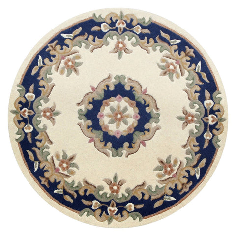 Image of Royal Cream Blue Area Rug RUGSANDROOMS 